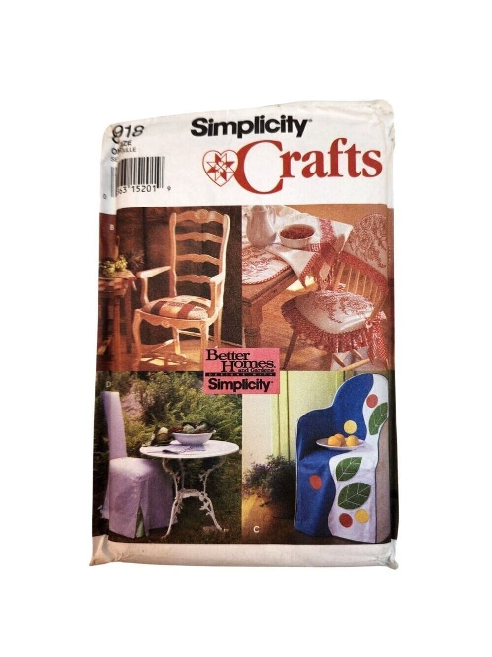 Chair Covers Sewing Pattern FF Uncut Simplicity Crafts 8918 One Size
